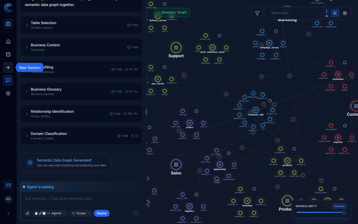 New Session button in sidebar