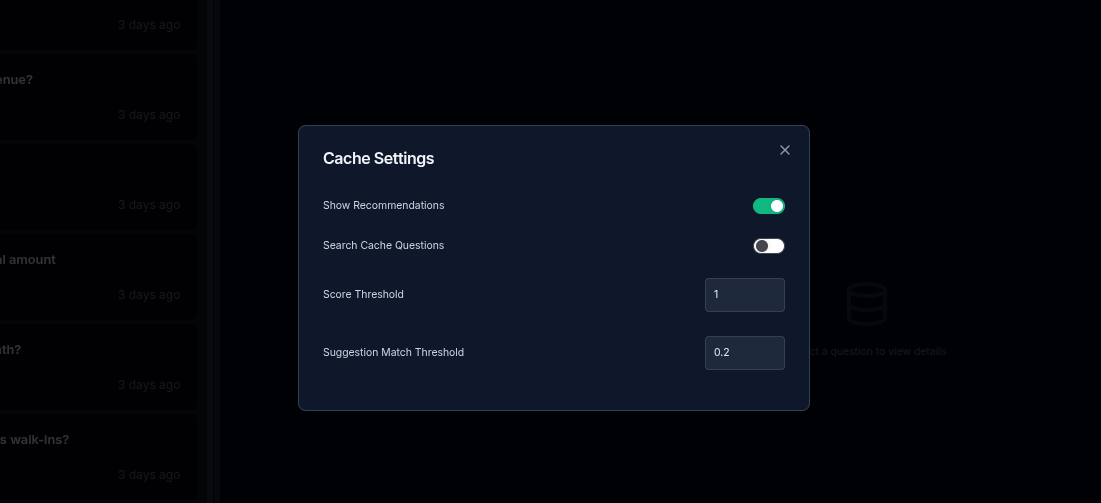 Configure Cache Settings