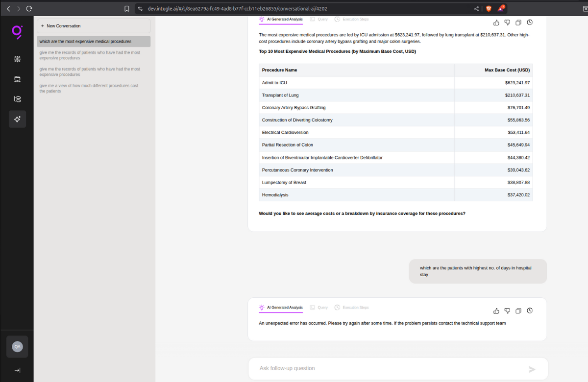 Chat AI unexpected error