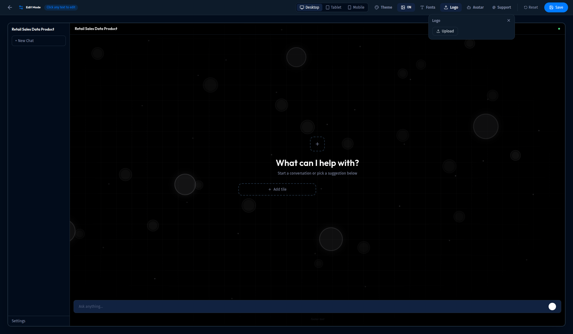 Logo settings