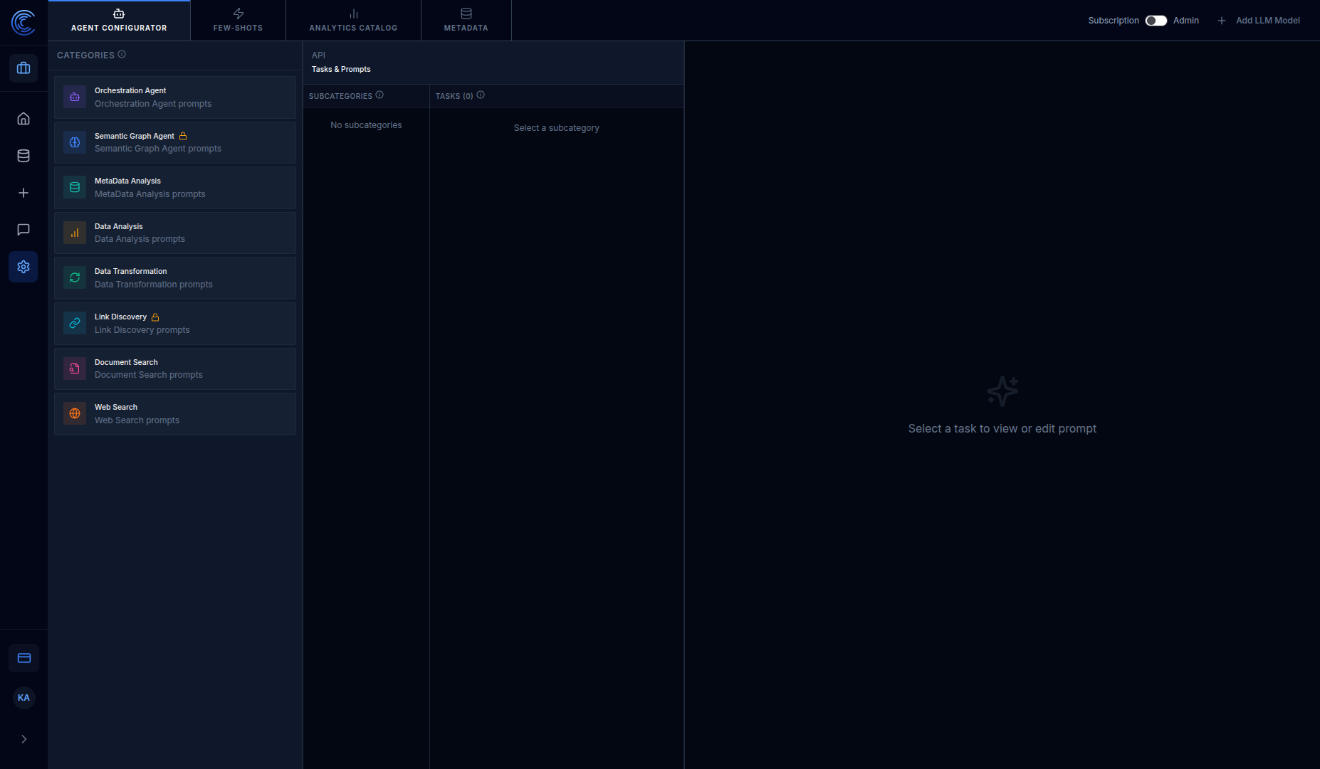 Agent Configurator tab